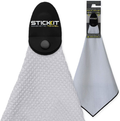 STICKIT Magnetic Towel, Gray | Top-Tier Microfiber Golf Towel with Deep Waffle Pockets | Industrial Strength Magnet for Strong Hold to Golf Carts or Clubs  STICKIT White  
