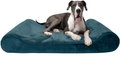 Furhaven Orthopedic, Cooling Gel, and Memory Foam Pet Beds for Small, Medium, and Large Dogs - Ergonomic Contour Luxe Lounger Dog Bed Mattress and More Animals & Pet Supplies > Pet Supplies > Dog Supplies > Dog Beds Furhaven Pet Products, Inc Minky Spruce Blue Contour Bed (Orthopedic Foam) Giant (Pack of 1)
