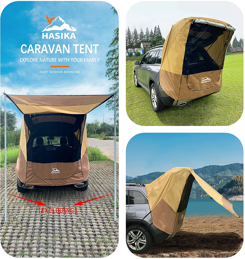 Tailgate Shade Awning Tent for Car Travel Small to Large Size SUV Waterproof 3000MM Yellow Sporting Goods > Outdoor Recreation > Camping & Hiking > Tent Accessories HASIKA   