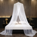Mengersi Mosquito Net Bed Canopy Black,Large Bed Hanging Curtains from Ceiling Bed Mesh Fit for Twin,Full,Queen,King Size Bed,Quick Easy Installation-Garden,Camping,Travel,Bedroom Accessories Sporting Goods > Outdoor Recreation > Camping & Hiking > Mosquito Nets & Insect Screens Mengersi White  