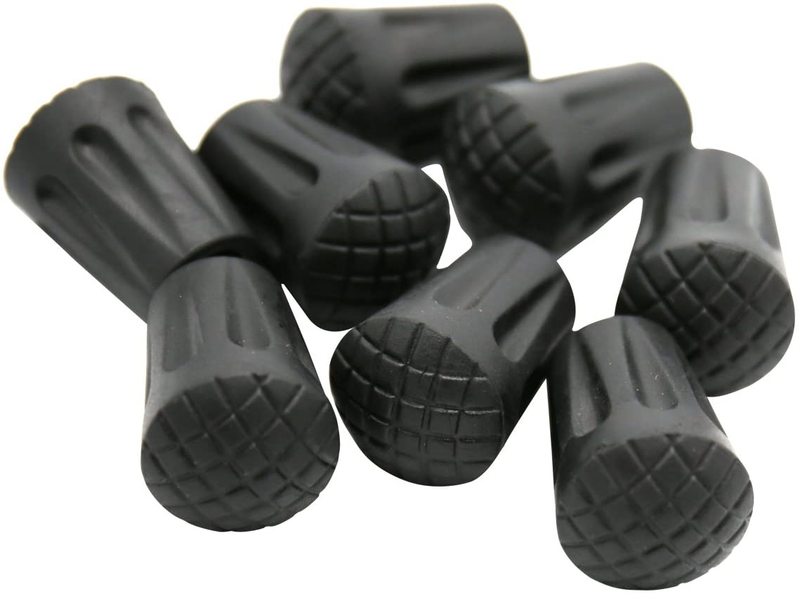 Jakuva Black Rubber Diamonds Trekking Pole Replacement Tip Protectors - Fits Most Standard Hiking Poles - Shock Absorbing, Adds Grip and Stability Sporting Goods > Outdoor Recreation > Camping & Hiking > Hiking Poles Jakuva   
