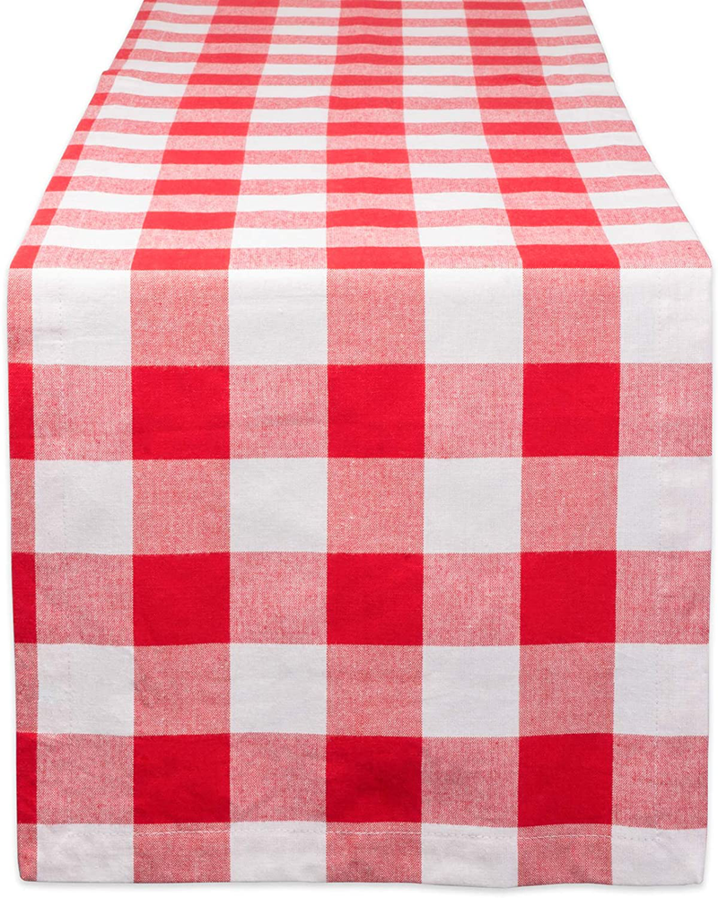 DII Buffalo Check Collection, Classic Farmhouse Table Runner, 14x108", Orange & Black Arts & Entertainment > Party & Celebration > Party Supplies DII Red & White Runner 14x72"
