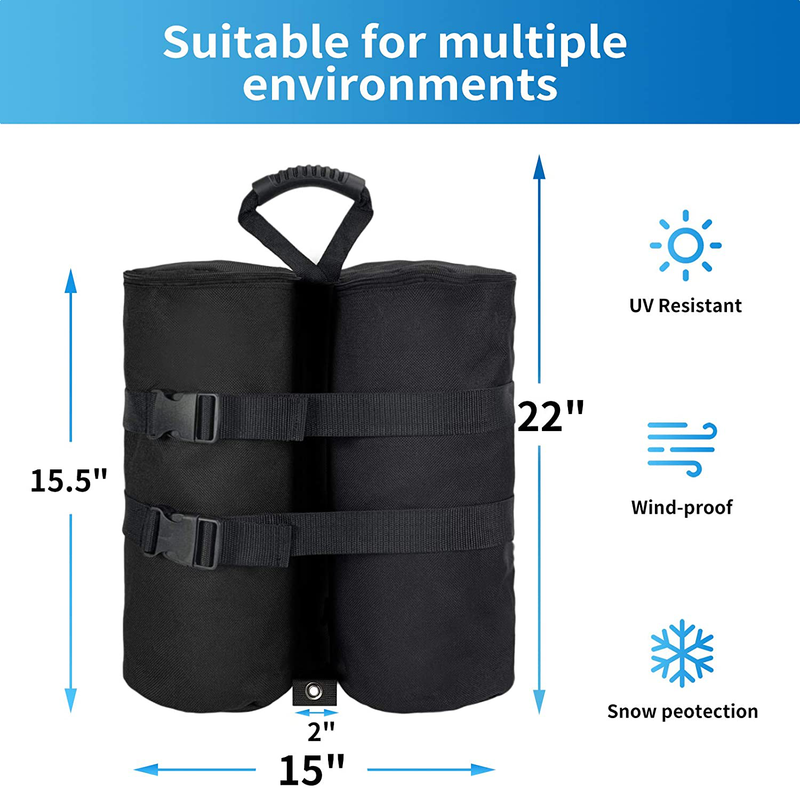 Plus Size Canopy Weight Bags(240 lbs) for Pop up Canopy Tent, 1680D Heavy Duty Leg Canopy Weights Sand Bags for Instant Outdoor Sun Shelter Canopy/Patio Umbrella, Set of 4 Home & Garden > Lawn & Garden > Outdoor Living > Outdoor Structures > Canopies & Gazebos Jorohiker   