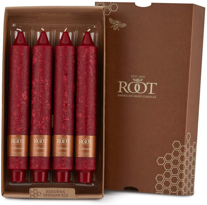 Root Candles Unscented Arista Timberline 9-Inch Dinner Candles, 12-Count, Garnet Home & Garden > Decor > Home Fragrances > Candles Root Candles Garnet 9-Inch Timberline Collenette 