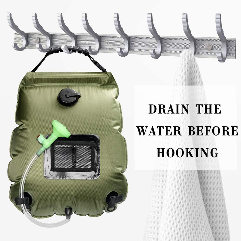 KIPIDA Solar Shower Bag,5 Gallons/20L Solar Heating Camping Shower Bag with Removable Hose and On-Off Switchable Shower Head for Camping Beach Swimming Outdoor Traveling Hiking Sporting Goods > Outdoor Recreation > Camping & Hiking > Tent Accessories KIPIDA   