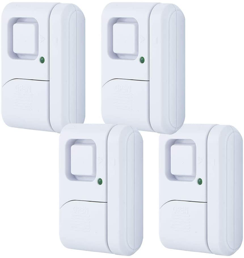 GE Personal Security Window/Door, 4-Pack, DIY Protection, Burglar Alert, Wireless, Chime/Alarm, Easy Installation, Ideal for Home, Garage, Apartment, Dorm, RV and Office, 45174, 4 Home & Garden > Business & Home Security > Home Alarm Systems GE Alarm 4 Pack 
