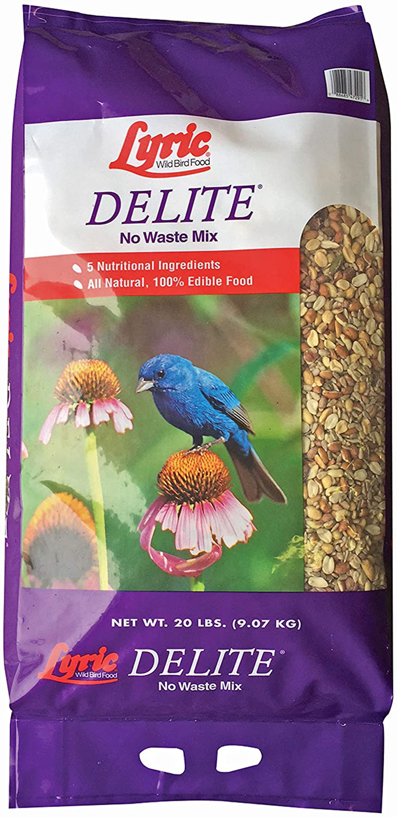 Lyric 2647403 Delite High Protein No Waste Wild Bird Mix-5 lb Animals & Pet Supplies > Pet Supplies > Bird Supplies > Bird Food Lyric 20 lb.  