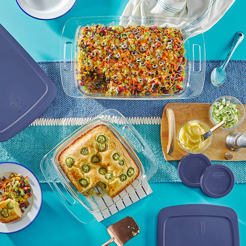 Pyrex Grab Glass Bakeware and Food Storage Set, 8-Piece, Clear Home & Garden > Kitchen & Dining > Cookware & Bakeware Pyrex   
