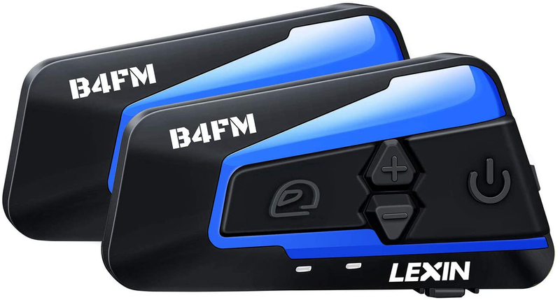 LEXIN 2pcs B4FM Motorcycle Bluetooth Intercom with FM Radio, Helmet Bluetooth Headset With Noise Cancellation Up to 4 Riders, Universal Communication Systems for ATV/Dirt Bike/Off Road  LEXIN Default Title  
