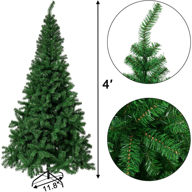 Sunnyglade 4 FT Premium Artificial Christmas Tree 400 Tips Full Tree Easy to Assemble with Christmas Tree Stand (4ft)