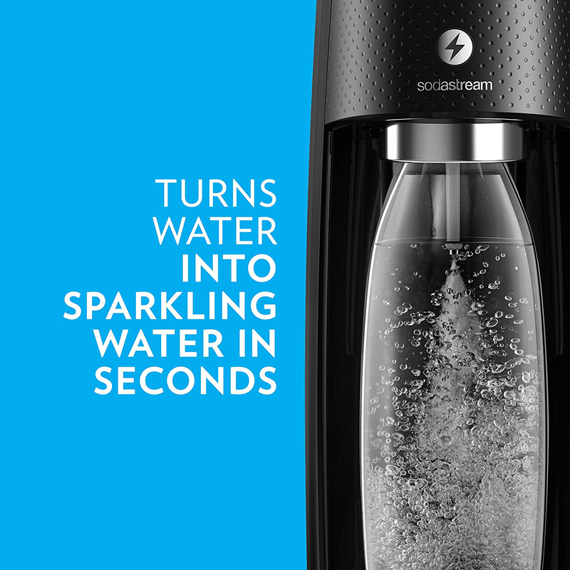 SodaStream Fizzi One Touch Sparkling Water Maker Bundle (Black) with CO2, BPA Free Bottles, and Bubly Drops Flavors Home & Garden > Kitchen & Dining > Kitchen Tools & Utensils > Kitchen Knives sodastream   