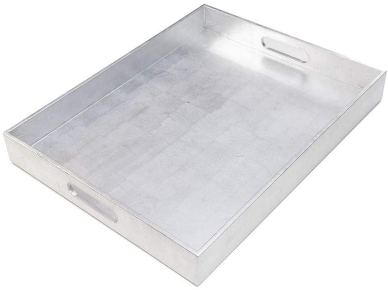 Concord Signature Decorative Tray, Silver Tray, Coffee Table Tray - Silver, Large, Rectangular Serving Tray, 19.3x15 Home & Garden > Decor > Decorative Trays Concord Collection Default Title  