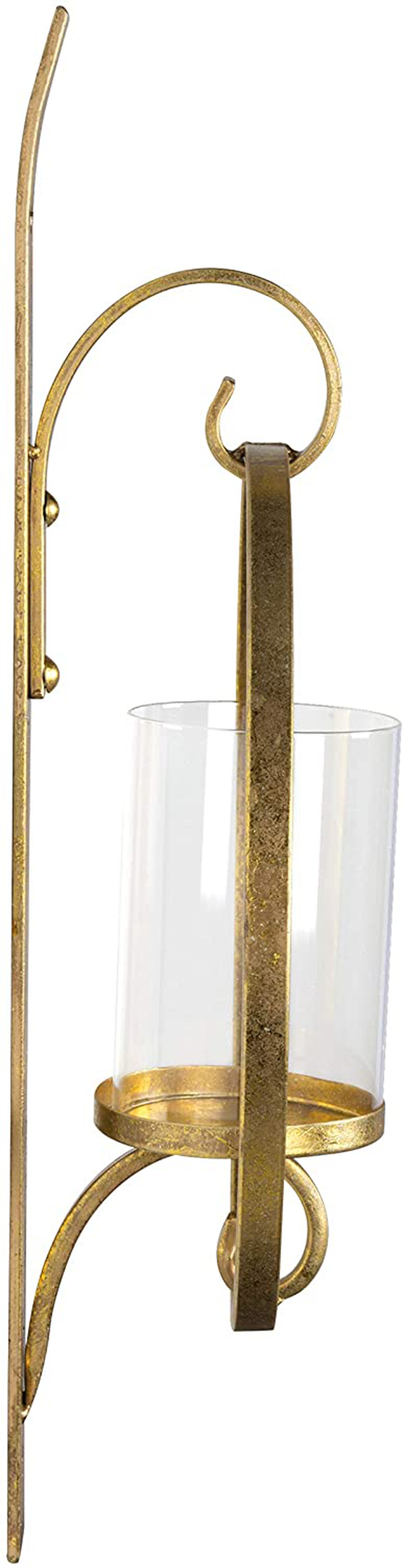 Kate and Laurel Doria Metal Wall Candle Holder Sconce, Gold Home & Garden > Decor > Home Fragrance Accessories > Candle Holders Kate and Laurel   