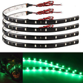 EverBright 4-Pack Red 30CM 5050 12-SMD DC 12V Flexible LED Strip Light Waterproof Car Motorcycles Decoration Light Interior Exterior Bulbs Vehicle DRL Day Running with Built-in 3M Tape  YM E-Bright Green  