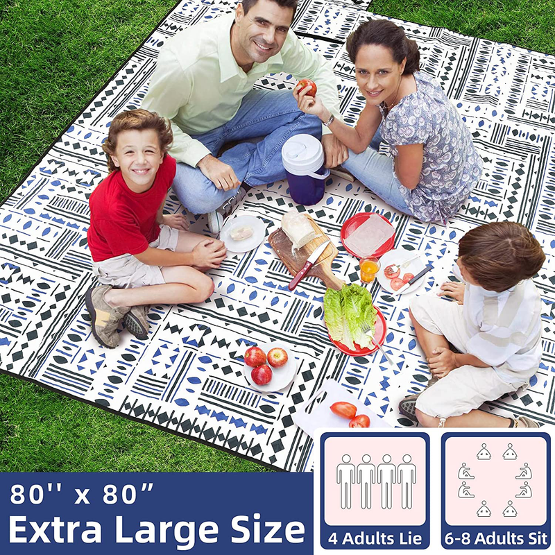Lamivia Picnic Blankets Beach Blanket, 80''x80'' Thick Outdoor Mat with 3-Layers, Waterproof Foldable Extra Large Sandproof Machine Washable, Oversized XL for Camping Park Grass Home & Garden > Lawn & Garden > Outdoor Living > Outdoor Blankets > Picnic Blankets Lamivia   