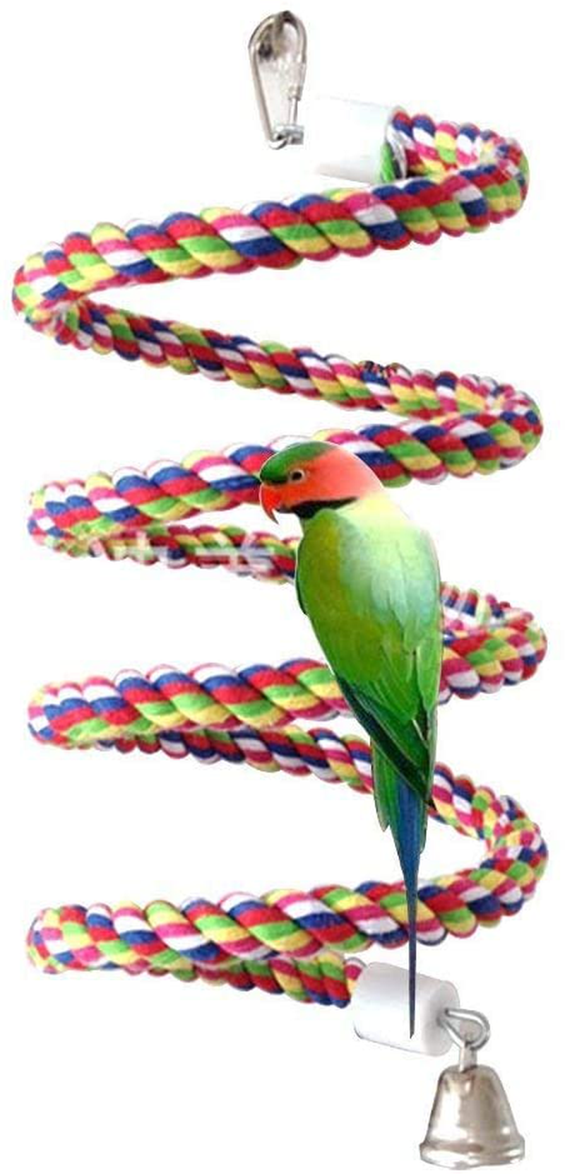 Petsvv Rope Bungee Bird Toy, Bird Perch Animals & Pet Supplies > Pet Supplies > Bird Supplies Petsvv 43 Inch long  