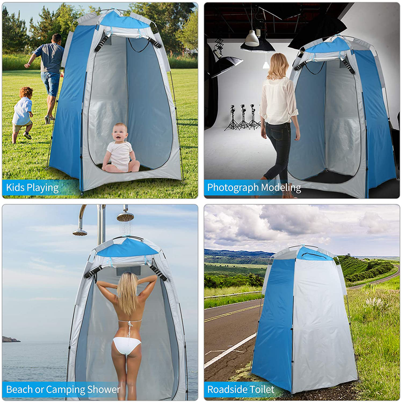 Privacy Shelter Tent Portable Outdoor Camping Beach Shower Toilet Changing Tent Sun Rain Shelter with Window Sporting Goods > Outdoor Recreation > Camping & Hiking > Portable Toilets & Showers Outbool   