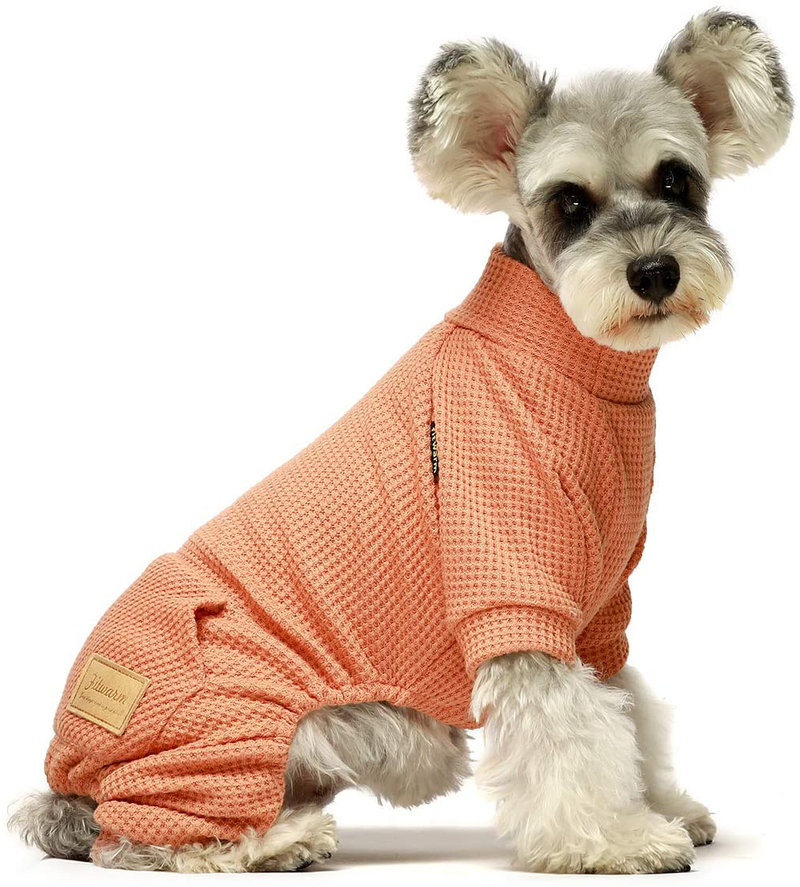 Fitwarm Turtleneck Thermal Dog Clothes Puppy Pajamas Doggie Outfits Cat Onesies Jumpsuits Animals & Pet Supplies > Pet Supplies > Dog Supplies > Dog Apparel Fitwarm Salmon Large 