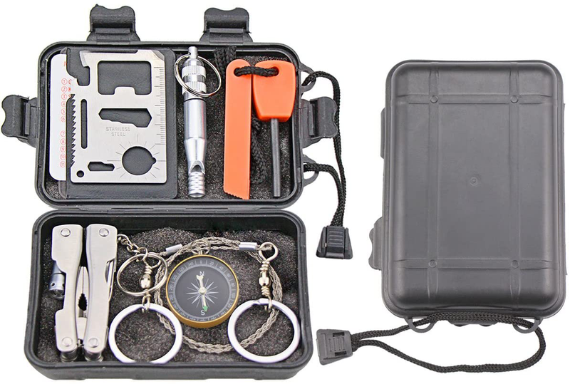 EMDMAK Survival Kit Outdoor Emergency Gear Kit for Camping Hiking Travelling or Adventures Sporting Goods > Outdoor Recreation > Camping & Hiking > Camping Tools EMDMAK   