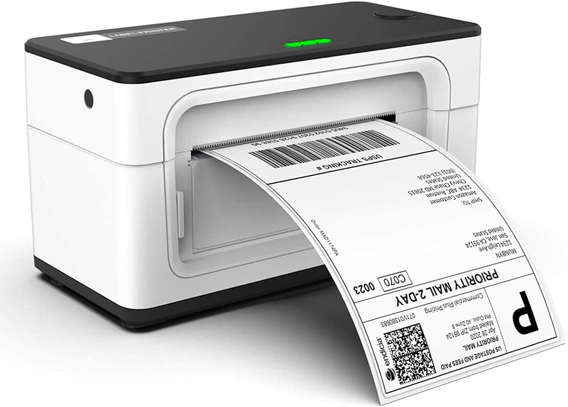 MUNBYN Thermal Label Printer 4x6, 150mm/s Direct Desktop USB Thermal Shipping Label Printer for Shipping Packages Postage Home Small Business, Compatible with Etsy, Shopify,Ebay, Amazon, FedEx, UPS Office Supplies > Office Equipment > Label Makers MUNBYN White  