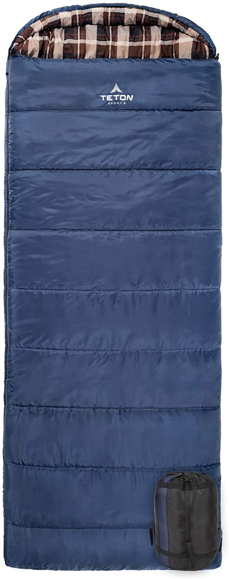 TETON Sports Celsius XL Sleeping Bag; Great for Family Camping; Free Compression Sack Sporting Goods > Outdoor Recreation > Camping & Hiking > Sleeping Bags TETON Sports Blue Taffeta 20F Left Zip