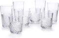 Cupture Diamond Plastic Tumblers BPA Free, 24 oz/14 oz, 8-Pack (Clear) Home & Garden > Kitchen & Dining > Tableware > Drinkware Cupture Clear  