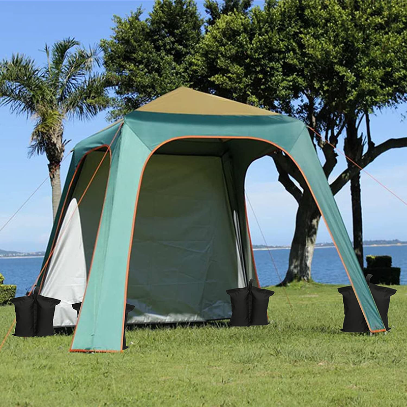 NianYI Canopy Weights Set of 4, Weights for Tent Legs Heavy Duty Gazebo Weight Bags, Sand Bags for Any Pop up Tent Gazebo Canopy Outdoor Sun Shelter (4 Pcs/Black) Home & Garden > Lawn & Garden > Outdoor Living > Outdoor Structures > Canopies & Gazebos NianYI   
