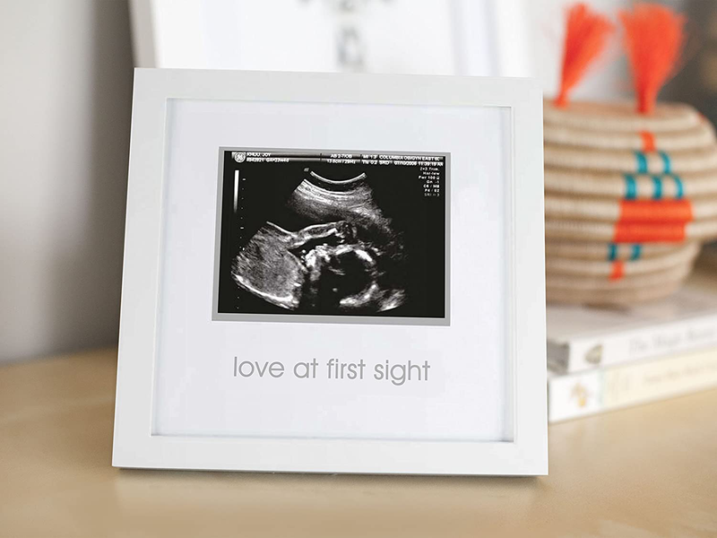 Pearhead Love at First Sight Sonogram Picture Frame, Baby Ultrasound Photo Frame, Baby Nursery Décor, White Home & Garden > Decor > Seasonal & Holiday Decorations Pearhead   