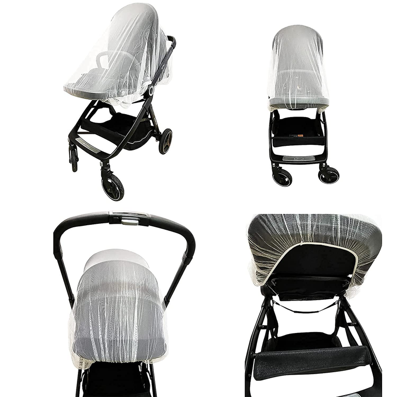 Mosquito Net for Stroller - V-Fyee Baby Stroller Mosquito Net - Bug Netting Mesh Cover for Strollers, Pack N Plays, Car Seats, Cradles, Mini Crib (White)
