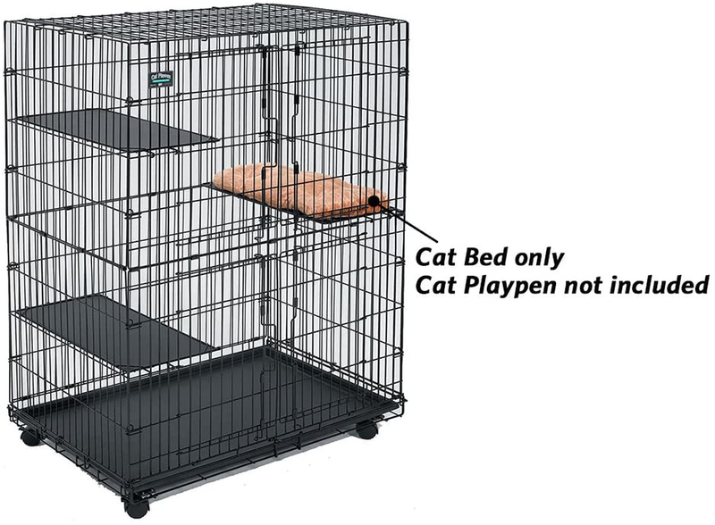 Midwest Cat Playpen | Cat Cage Includes 3 Adjustable Perching Shelves & 1 Shelf-Attaching Cat Bed & Wheel Casters | Ideal for 1-2 Cats | Cage Measures 36L X 23.5W X 50.50H Inches Animals & Pet Supplies > Pet Supplies > Cat Supplies > Cat Beds MidWest Homes for Pets   