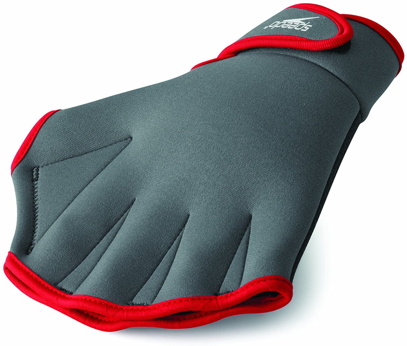 Speedo Aqua Fit Swim Training Gloves Sporting Goods > Outdoor Recreation > Boating & Water Sports > Swimming > Swim Gloves Speedo Charcoal/Red Medium 