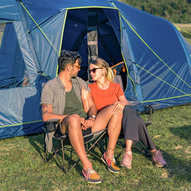 Timber Ridge Camping Chair Spruce Duo Loveseat, Grey Sporting Goods > Outdoor Recreation > Camping & Hiking > Camp Furniture TIMBER RIDGE   