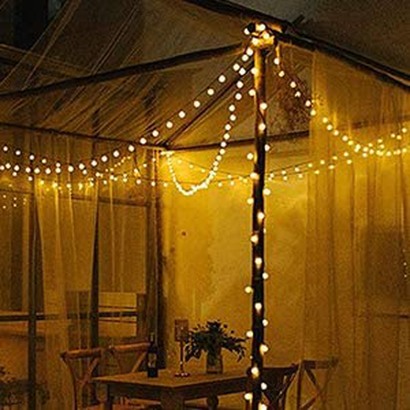 Solar String Lights Outdoor 60 Led 35.6 Feet Crystal Globe Lights with 8 Lighting Modes, Waterproof Solar Powered Patio Lights for Garden Yard Porch Wedding Party Decor (Warm White) Home & Garden > Lighting > Light Ropes & Strings Brightown   