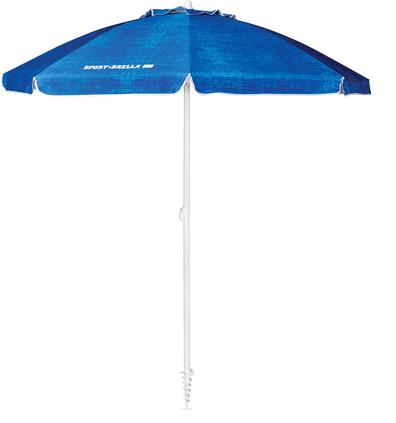 Sport-Brella Core Vented SPF 50+ Upright Beach Umbrella (6-Foot) Home & Garden > Lawn & Garden > Outdoor Living > Outdoor Umbrella & Sunshade Accessories Sport-Brella Heathered Blue  