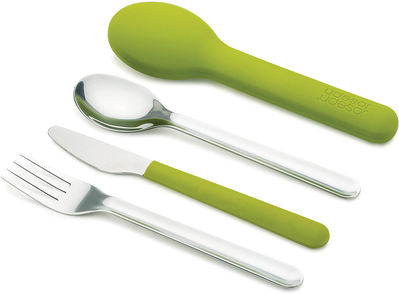 Joseph Joseph GoEat Compact Stainless-Steel Cutlery Set, Green Home & Garden > Kitchen & Dining > Tableware > Flatware > Flatware Sets Joseph Joseph Default Title  
