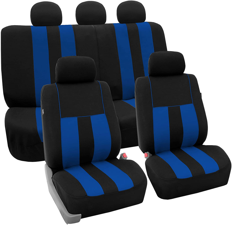 FH Group FB036BLACK115 Seat Cover (Airbag Compatible and Split Bench Black) Vehicles & Parts > Vehicle Parts & Accessories > Motor Vehicle Parts > Motor Vehicle Seating FH Group Blue  
