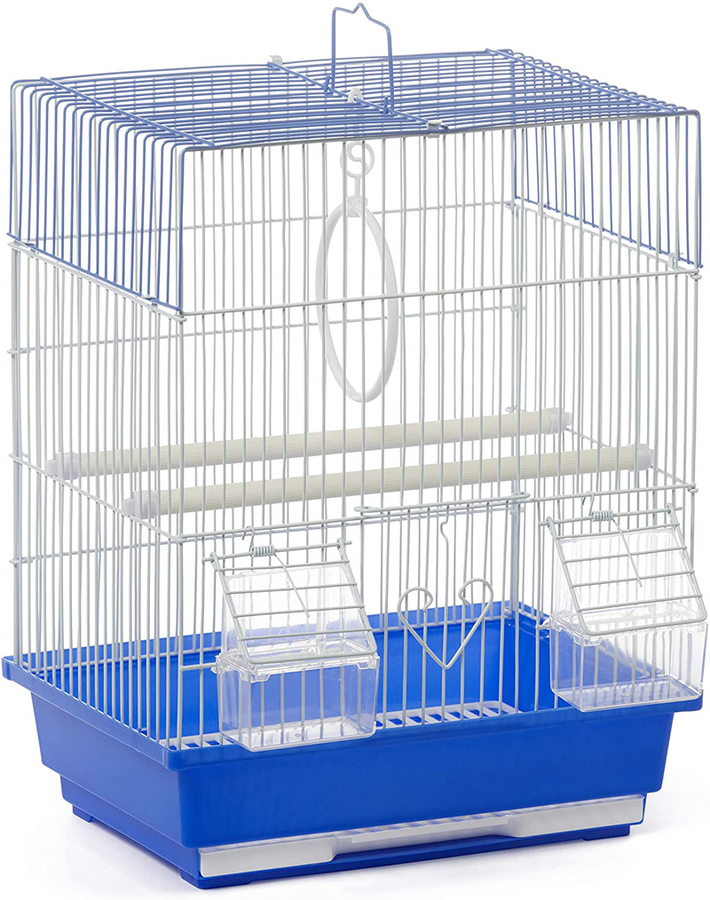 Prevue Pet Products Flat Top Economy Bird Cage Blue and White 31991