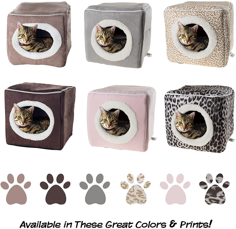 PETMAKER Cave Pet Bed Collection - Soft Indoor Enclosed Covered Cavern/House for Cats, Kittens, and Small Pets with Removable Cushion Pad Animals & Pet Supplies > Pet Supplies > Cat Supplies > Cat Beds PETMAKER   