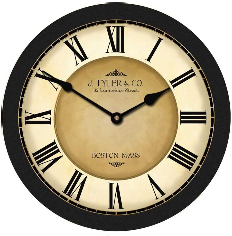 Galway Black Wall Clock, 8 Sizes, Great for Bedroom, Living Room, Kitchen, Whisper Quiet, Handmade in The USA Home & Garden > Decor > Clocks > Wall Clocks The Big Clock Store   