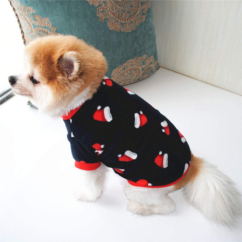 PIXRIY Warm Dog Sweater, Soft Fleece Puppy Clothes Doggie Shirt Winter Outfits Sweatshirt for Small Pets Dogs Cats Chihuahua Teddy Pup Yorkshire