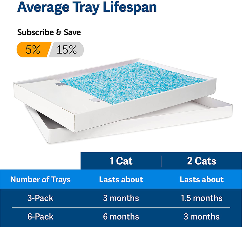 PetSafe ScoopFree Cat Litter Crystal Tray Refills for ScoopFree Self-Cleaning Cat Litter Boxes - 3-Pack - Non-Clumping, Less Mess, Odor Control - Available in Original Blue, Lavender, or Sensitive Animals & Pet Supplies > Pet Supplies > Cat Supplies > Cat Litter PetSafe   