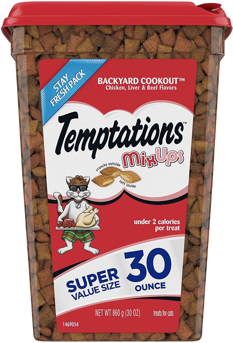 Temptations MixUps Crunchy and Soft Cat Treats, 30 oz. Animals & Pet Supplies > Pet Supplies > Cat Supplies > Cat Litter Temptations Chicken, Liver, Beef  