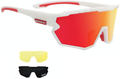 Sports Sunglasses Cycling Glasses Polarized Cycling, Baseball,Fishing, Ski Running,Golf Sporting Goods > Outdoor Recreation > Cycling > Cycling Apparel & Accessories GIEADUN White Red  