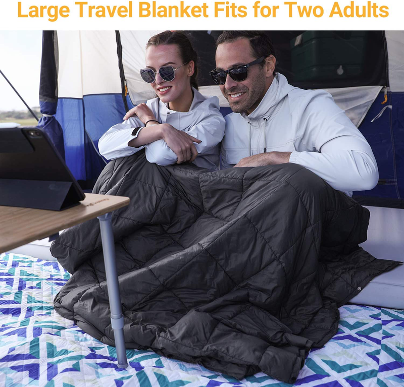 KingCamp Multipurpose Packable Lightweight Travel Down Alternative Blanket, Wearable Warm Compact Camping Waterproof Blanket for Airplane, Hiking, Backpacking, Stadium Home & Garden > Lawn & Garden > Outdoor Living > Outdoor Blankets > Picnic Blankets KingCamp   