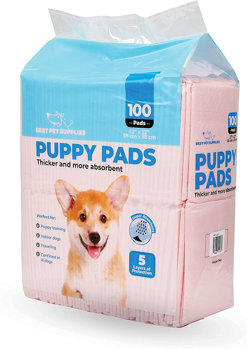Puppy Training Pads for Large Breeds by Best Pet Supplies Animals & Pet Supplies > Pet Supplies > Dog Supplies > Dog Diaper Pads & Liners Best Pet Supplies Pink 22 x 22.5" (Pack of 100) 