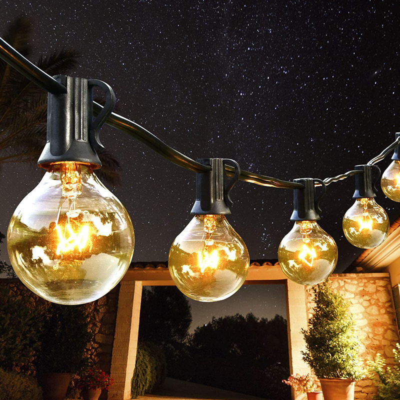 Outdoor String Lights 100ft Patio Lights with 105 Dimmable Waterproof G40 Bulbs (5 Spare) Connectable Globe String Lights for Party Tents Gazebo Porch Deck Backyard Cafe Pergola 2700K Outside Decor Home & Garden > Lighting > Light Ropes & Strings AVANLO 100ft  