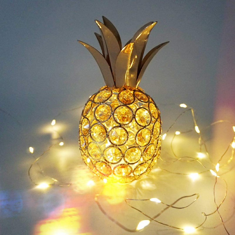 SmilingTown Pineapple Table Centerpiece Decor Handmade Crystal Hollow Fruit Candle Holder Ornament Decor Home Party Camping Wedding Festival Bar Decor Gold (Pineapple) Home & Garden > Decor > Home Fragrance Accessories > Candle Holders SmilingTown   