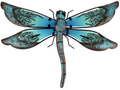 Liffy Metal Dragonfly Garden Wall Decor Outdoor Glass Fence Art Outside Hanging Decorations for Living Room, Bed Home & Garden > Decor > Artwork > Sculptures & Statues Liffy blue dragonfly  