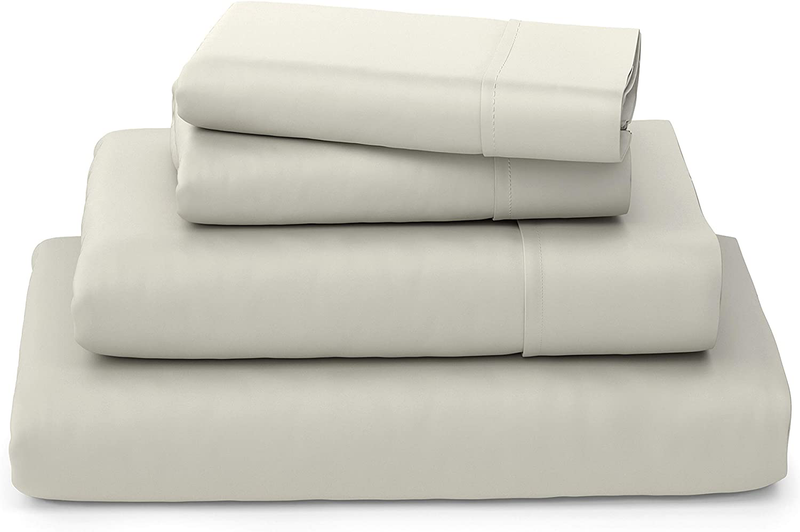 Cosy House Collection Luxury Bamboo Bed Sheet Set - Hypoallergenic Bedding Blend from Natural Bamboo Fiber - Resists Wrinkles - 4 Piece - 1 Fitted Sheet, 1 Flat, 2 Pillowcases - King, White Home & Garden > Linens & Bedding > Bedding Cosy House Collection Cream California King 