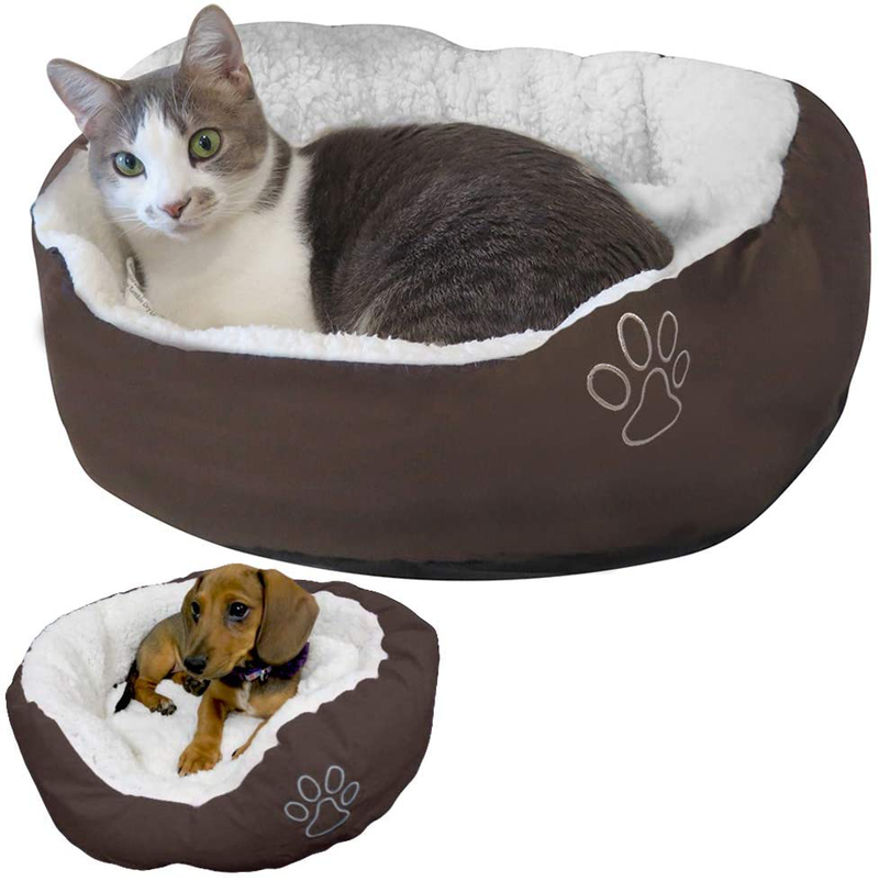 Evelots Pet Bed for Cat/Small Dog-New Model-Soft-Warm/Cozy-Easy Washing-5 Colors Animals & Pet Supplies > Pet Supplies > Cat Supplies > Cat Beds Evelots Brown  